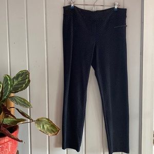 Navy blue with small white dots slimming pants